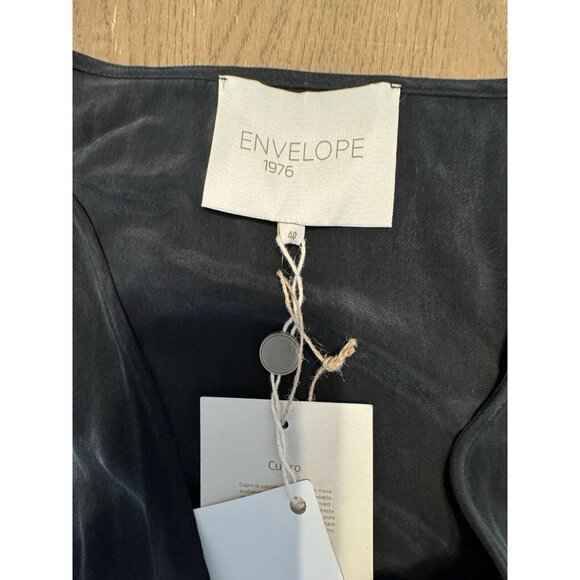envelope 1976 dress San Diego Black Wrap Minimalist Chic Size 40 NWT $515 - Picture 14 of 16